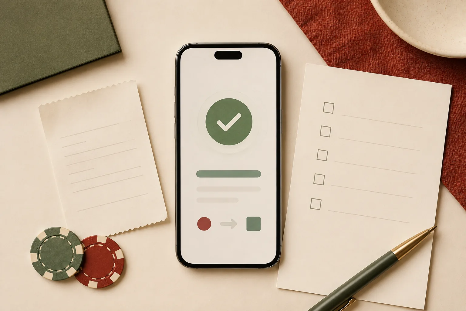 Meja pemeriksaan bukti dan status transaksi digital